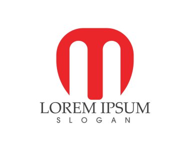  M harfi vektör simgeler logo şablonu