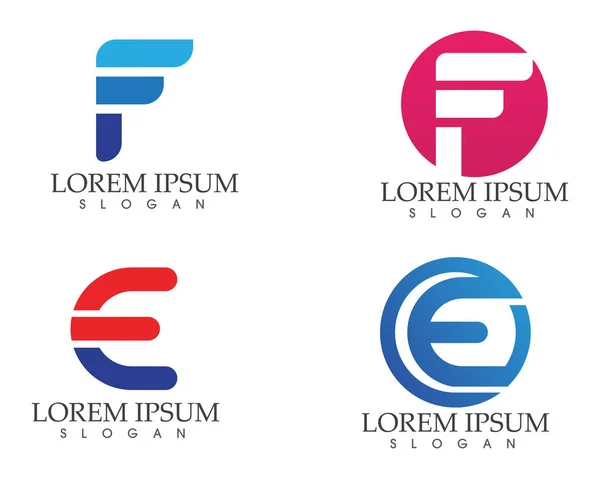 F business letter logo e simboli modello icone vettoriali — Vettoriale Stock