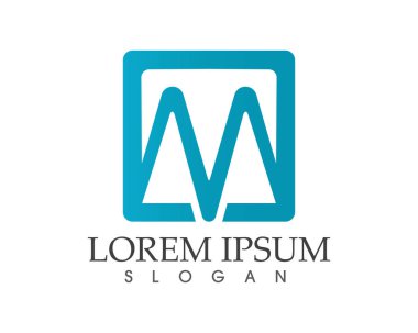 M harfi vektör simgeleri bu tür logo şablonları
