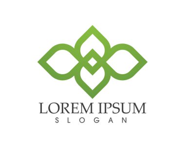 yaprak yeşil doğa logo ve sembol şablon vektör 