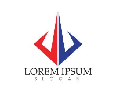 Sihirli mızrak logosu ve semboller şablon vektörü