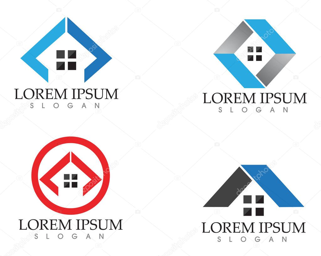 Property house and home logos template vecto