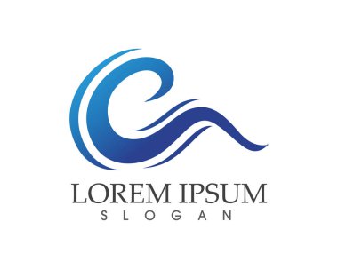 Dalgalar plaj logosu ve semboller simge uygulaması