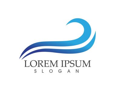 Dalgalar plaj logosu ve semboller simge uygulaması