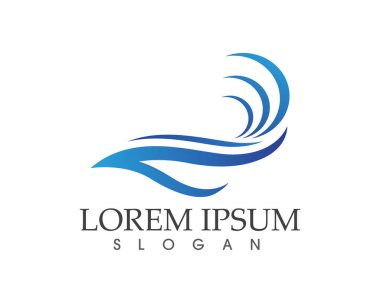 Dalgalar plaj logosu ve semboller simge uygulaması