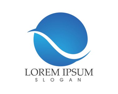 Dalgalar plaj logosu ve semboller simge uygulaması