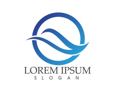 Dalgalar plaj logosu ve semboller simge uygulaması