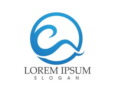 Dalgalar plaj logosu ve semboller simge uygulaması