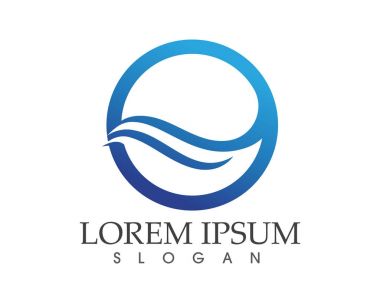 Dalgalar plaj logosu ve semboller simge uygulaması