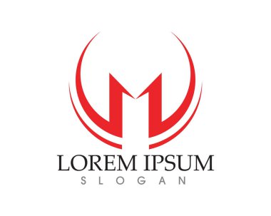 M harfi vektör simgeleri bu tür logo şablonları