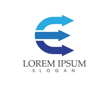 Vektör - E harfi logosu için soyut simgeler