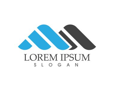 M harfi vektör simgeleri bu tür logo şablonları