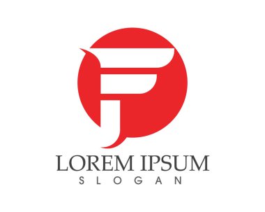 F harf logo ve sembolleri şablon vektör simgeler