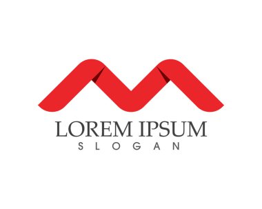 M harfi vektör simgeleri bu tür logo şablonları