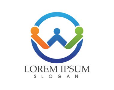 Aile Bakımı aşk logo ve sembolleri şablonu