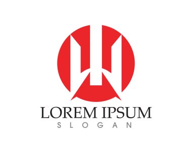 Sihirli mızrak logosu ve semboller şablon vektörü