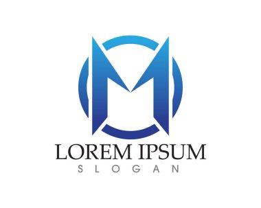 M harfi vektör simgeleri bu tür logo şablonları