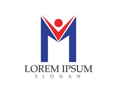 M harfi vektör simgeleri bu tür logo şablonları