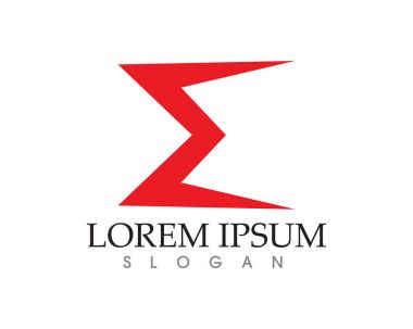 Vektör - E harfi logosu için soyut simgeler