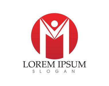 M harfi vektör simgeleri bu tür logo şablonları