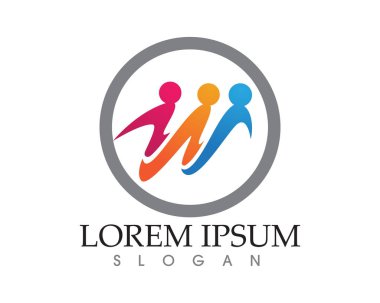 Aile Bakımı aşk logo ve sembolleri şablonu