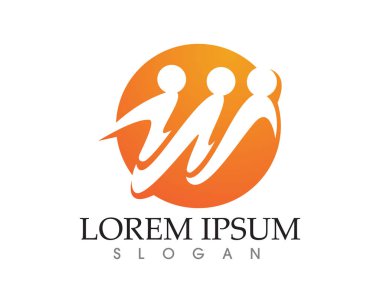 Aile Bakımı aşk logo ve sembolleri şablonu