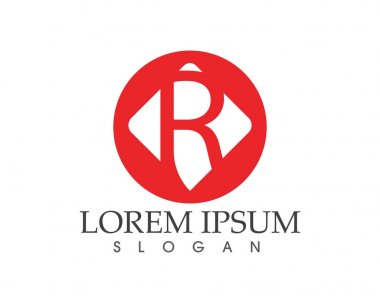 İş kurumsal harf R logo tasarlamak vektör