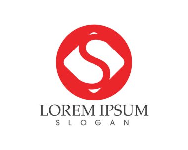 S harfli şirket logosu tasarım vektörü