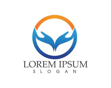 El yardım logosu ve semboller şablon uygulamaları