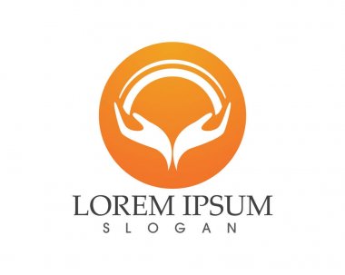 El yardım logosu ve semboller şablon uygulamaları