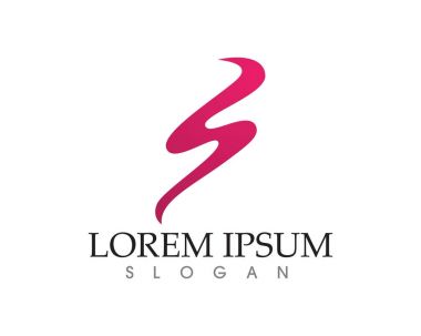 S harfli şirket logosu tasarım vektörü