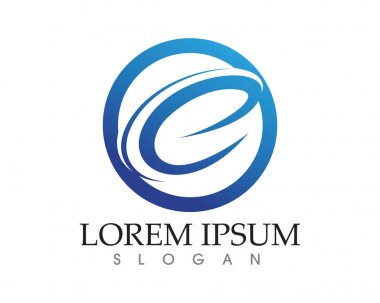 C Harfi Logo Şablon Tasarım Vektörü