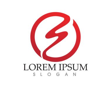 S harfli şirket logosu tasarım vektörü