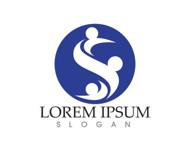 Aile Bakımı aşk logo ve sembolleri şablonu