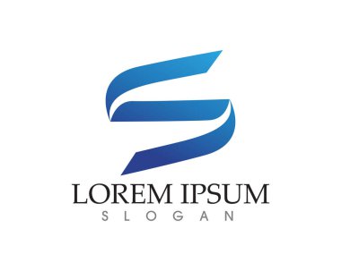 S harfli şirket logosu tasarım vektörü