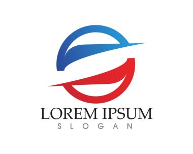 S harfli şirket logosu tasarım vektörü