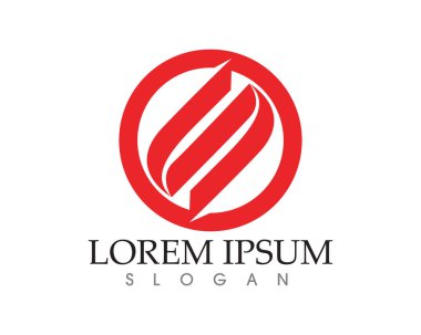 S harfli şirket logosu tasarım vektörü