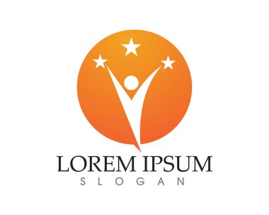 İnsanlar başarıyı önemser sağlık logosu simgeleri