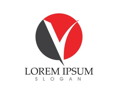 V harfler iş logo ve sembolleri şablonu