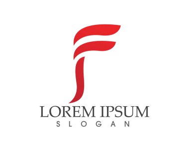 F harf logo ve sembolleri şablon vektör simgeler