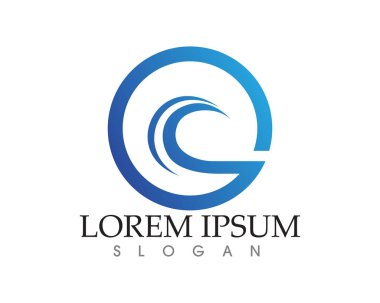 Dalgalar plaj logosu ve semboller simge uygulaması