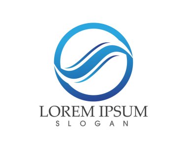 Dalgalar plaj logosu ve semboller simge uygulaması