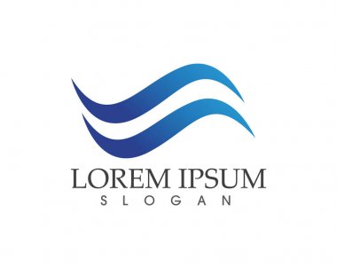 Dalgalar plaj logosu ve semboller simge uygulaması