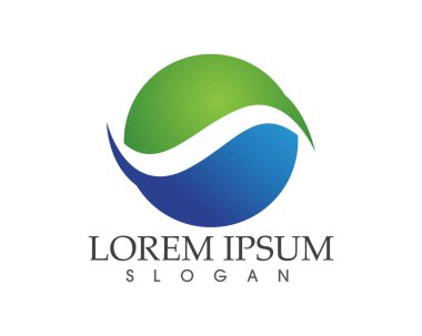 Dalgalar plaj logosu ve semboller simge uygulaması