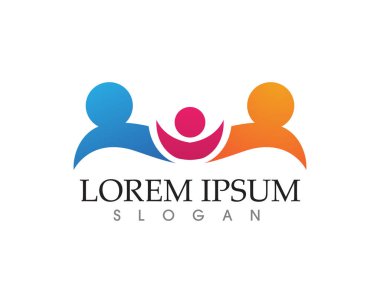 Aile Bakımı aşk logo ve sembolleri şablonu