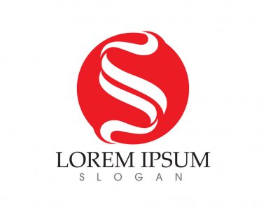 S harfli şirket logosu tasarım vektörü