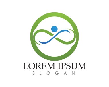 Infinity aile bakımı aşk logo ve sembolleri şablonu