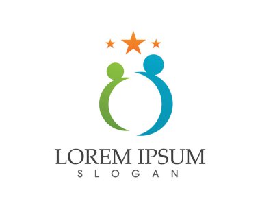 Aile Bakımı aşk logo ve sembolleri şablonu