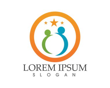 Aile Bakımı aşk logo ve sembolleri şablonu