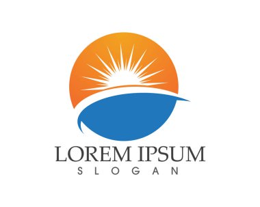 Güneş logosu ve sembolleri yıldız simgesi ağ taşıyıcısı - 